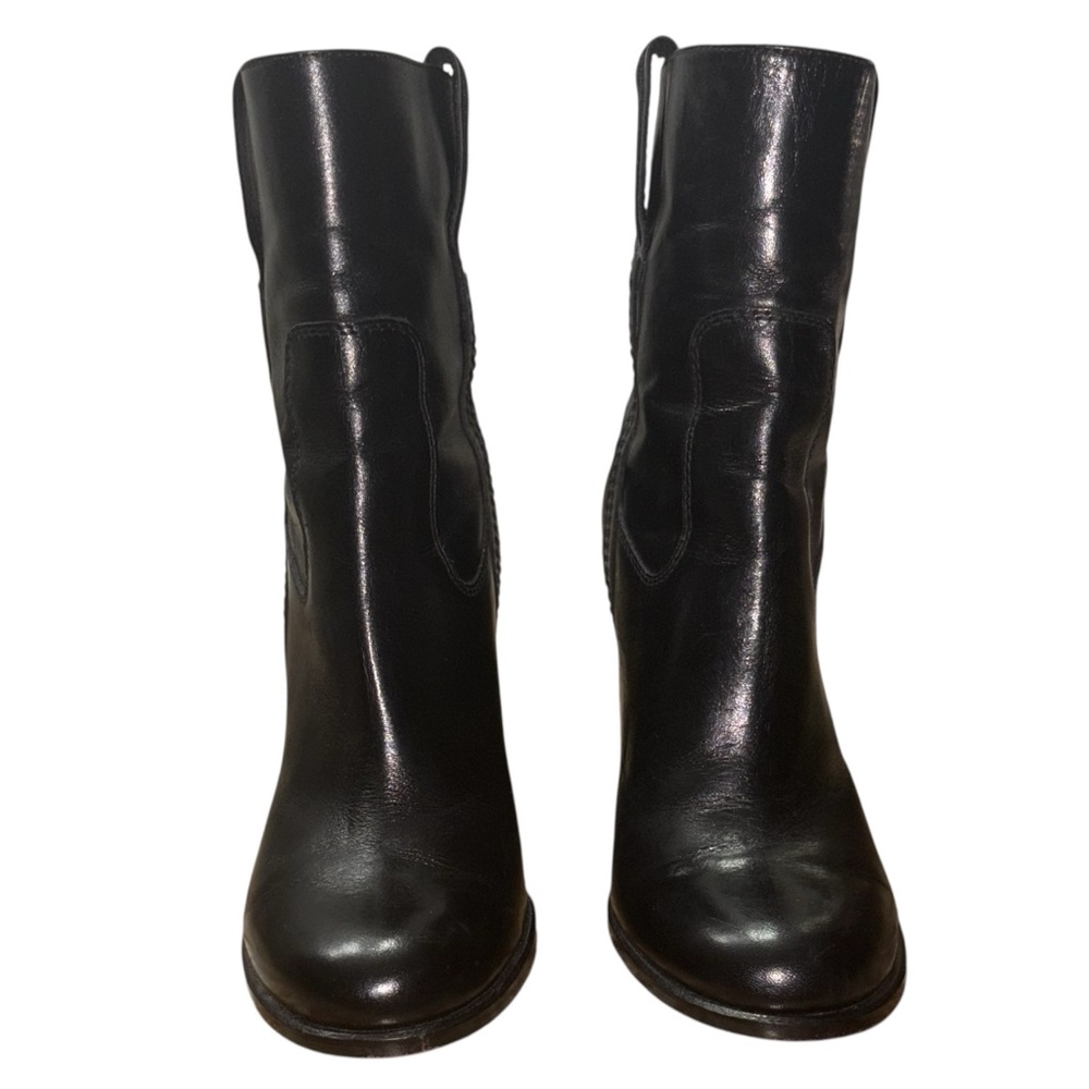 KATE SPADE Baise Black Leather Boot Block Heel Size 6 -- ABSOLUTELY GORGEOUS!!! - Picture 7 of 14